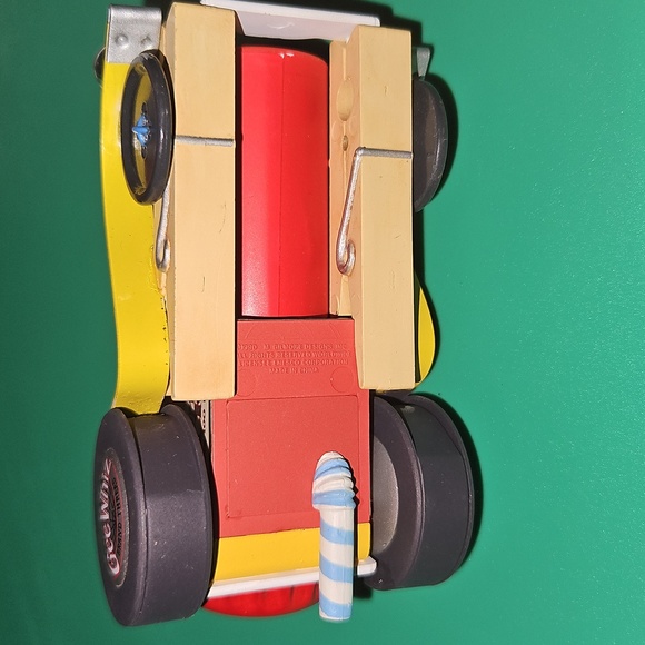 Vintage Enesco "North Pole or Bust" mouse in a hot rod car ornament.  - Picture 5 of 12